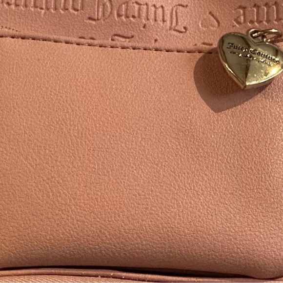 Juicy Couture Backpack w/ Mini Wallet Logo Light Jasmine Word Play Bag Pink  EUC - Picture 4 of 8
